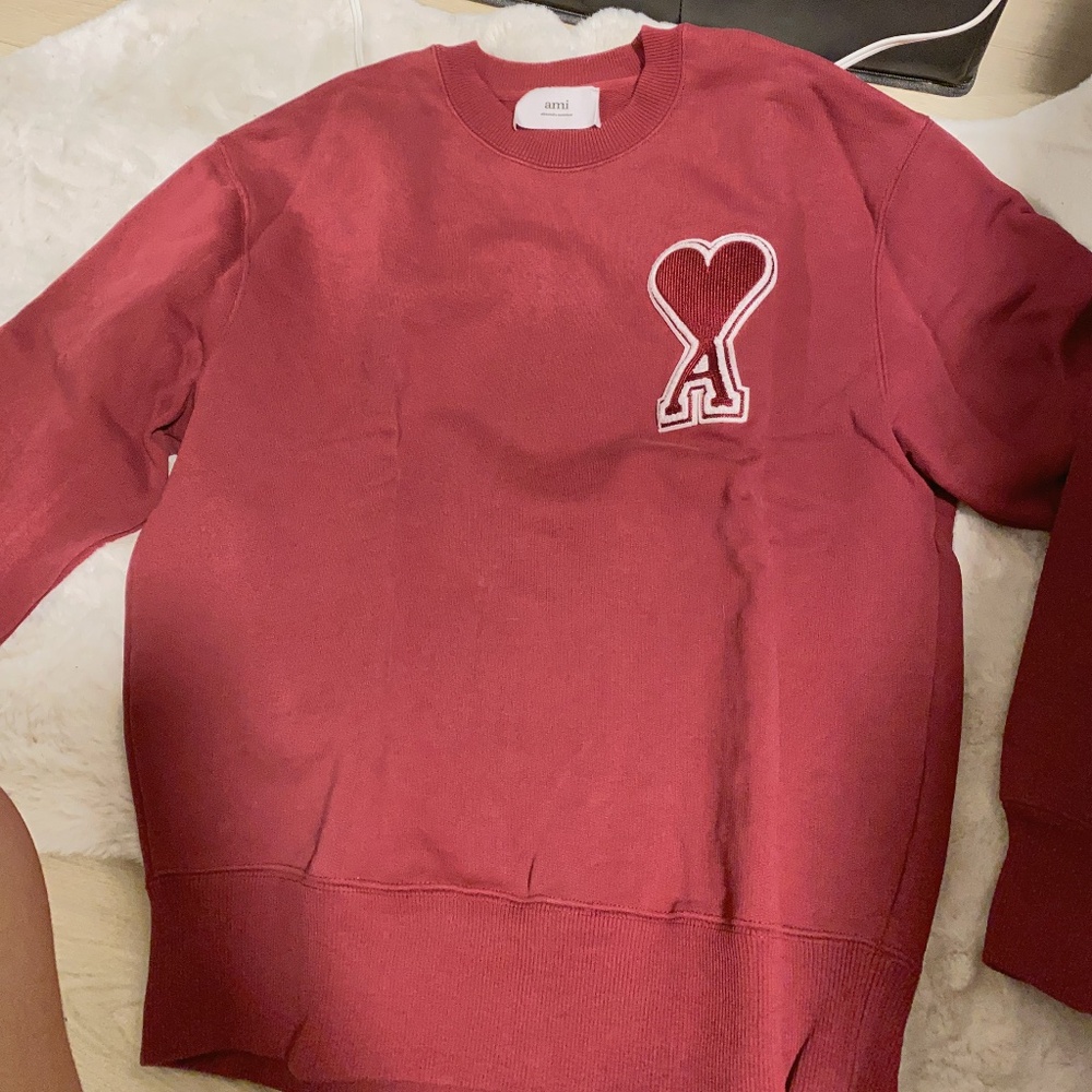 Ami sweater burgundy